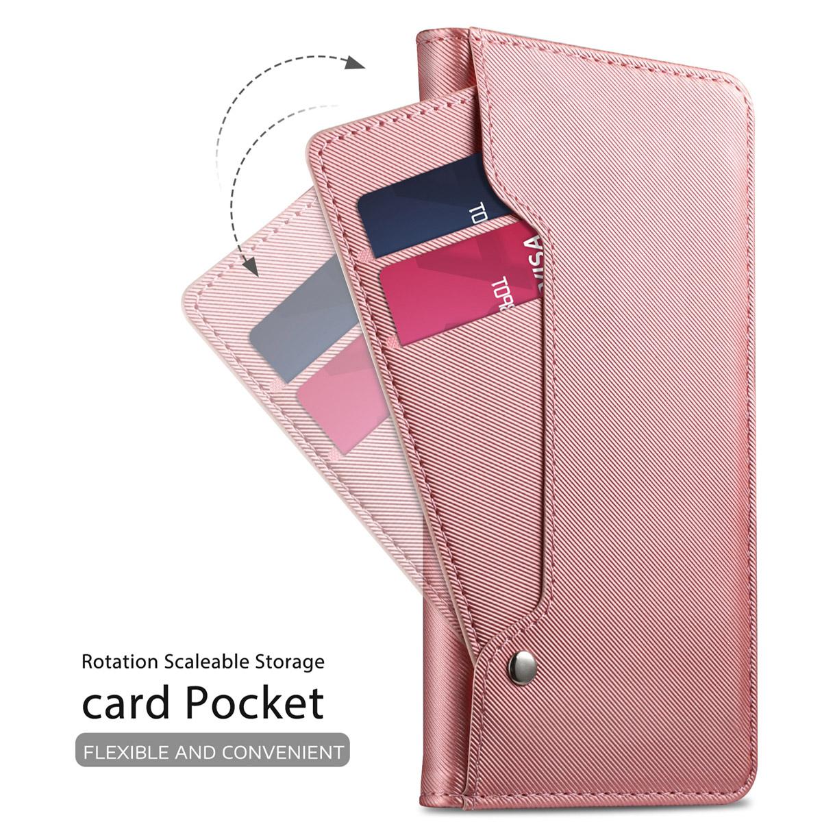 Samsung Galaxy A50 Wallet Case Mirror Pink Gold