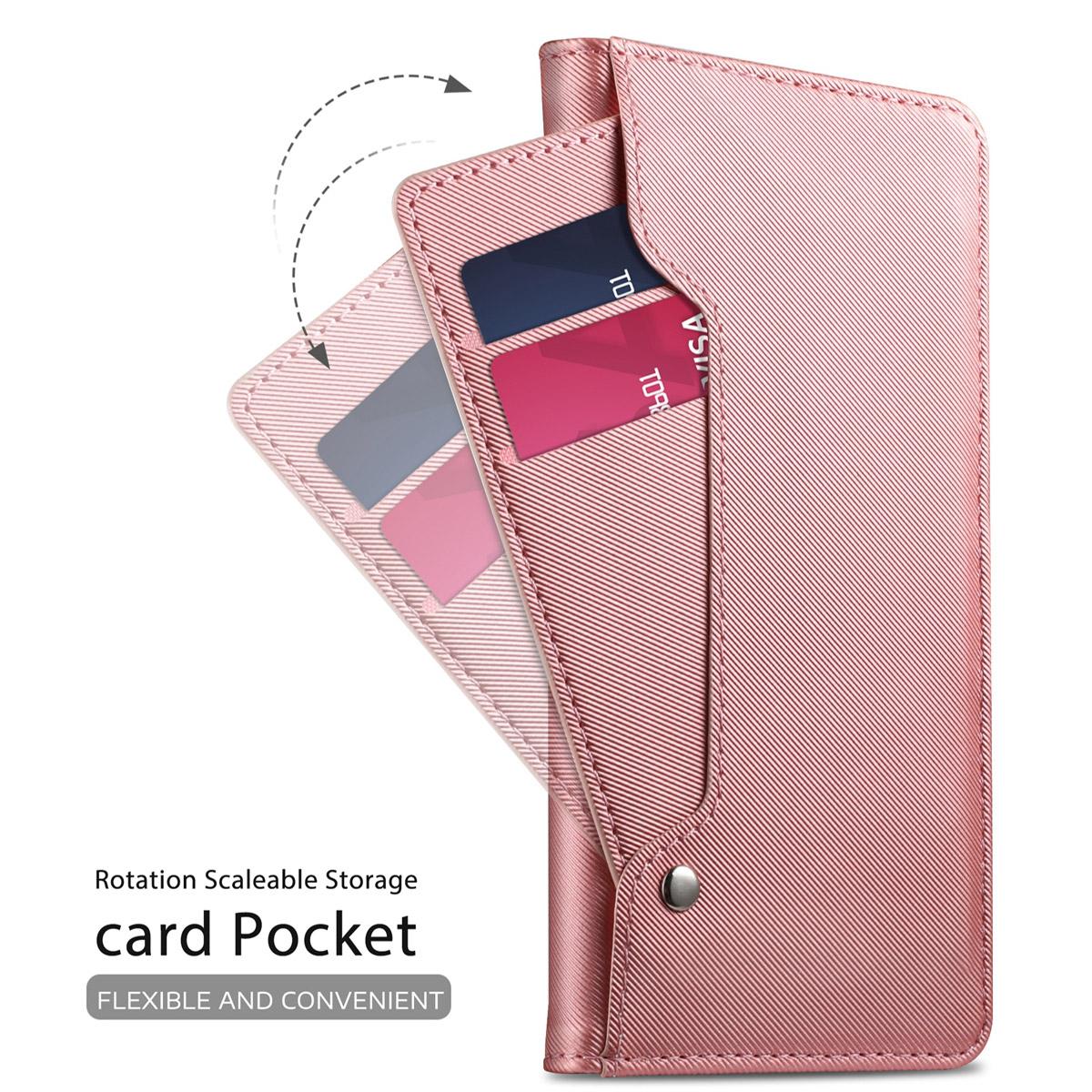 Samsung Galaxy S10 Plus Wallet Case Mirror Pink Gold