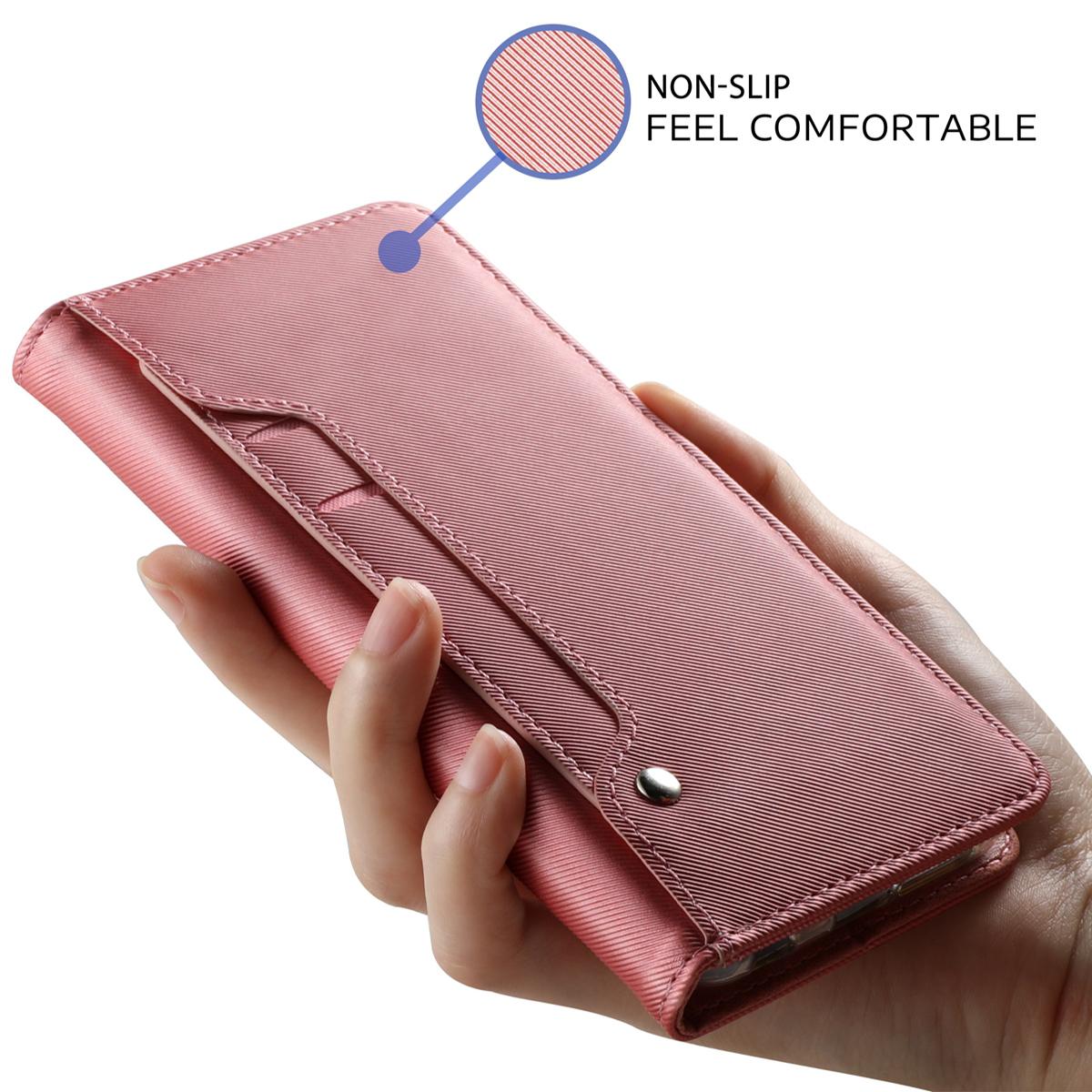Samsung Galaxy S20 Plus Wallet Case Mirror Pink Gold