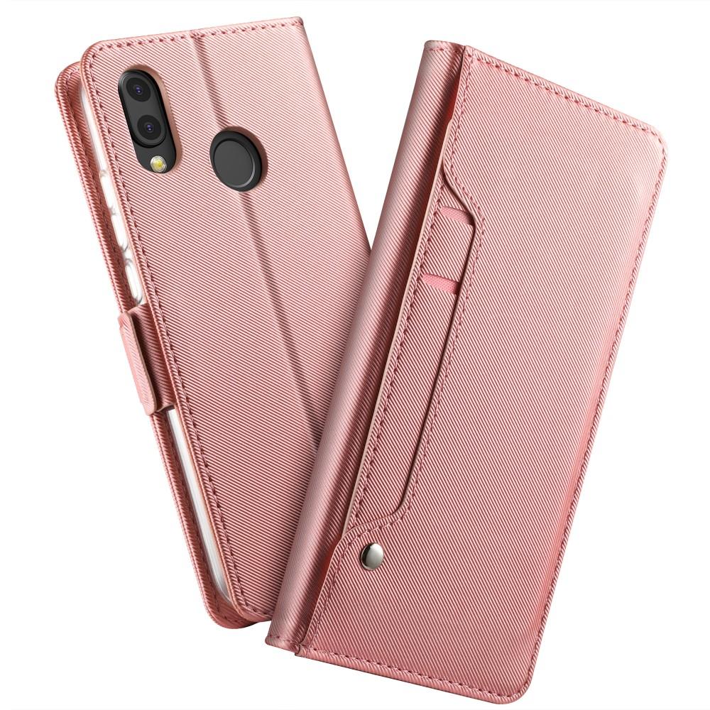 Huawei P20 Lite Wallet Case Mirror Pink Gold