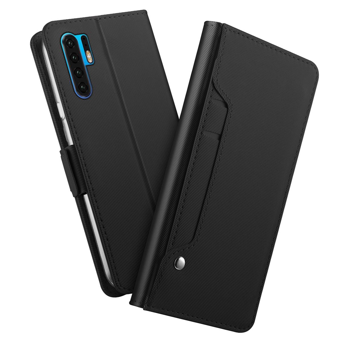 Huawei P30 Pro Wallet Case Mirror Black