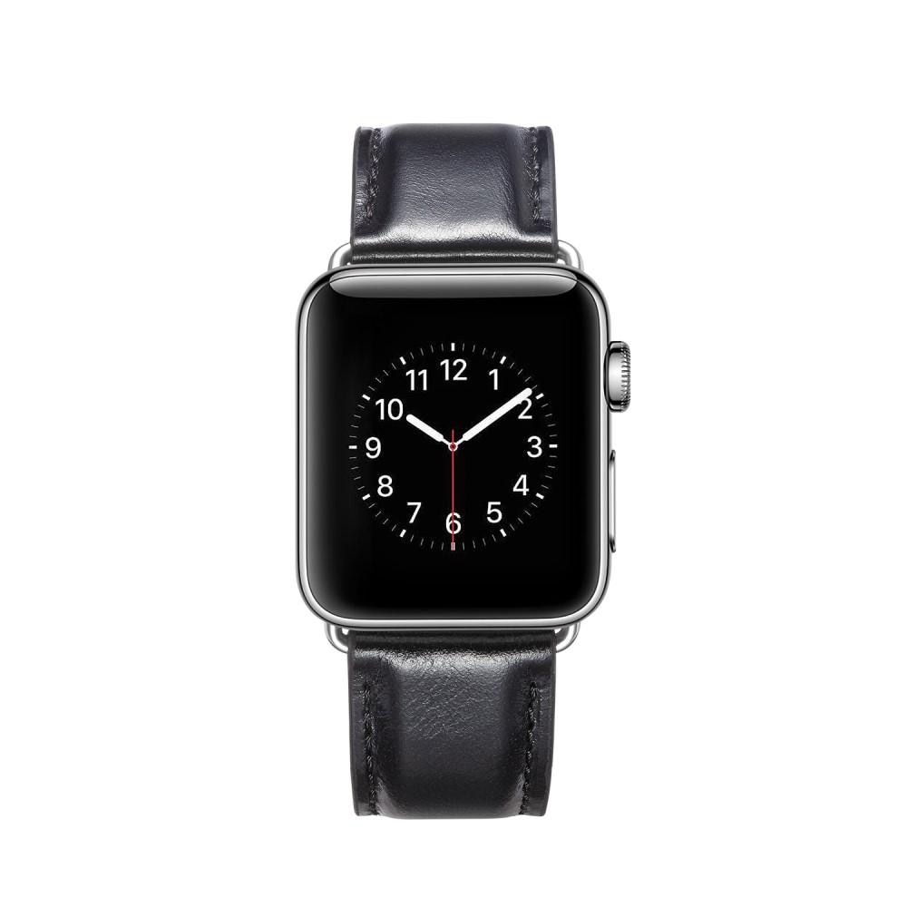 Apple Watch 42/44/45 mm Premium Leather Band Black