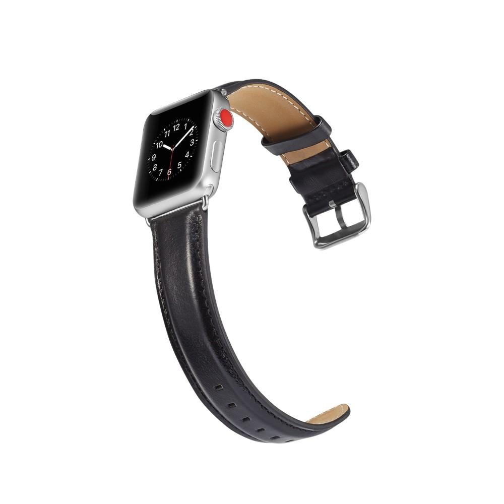 Apple Watch 45mm Series 8 Premium Leather Band Black