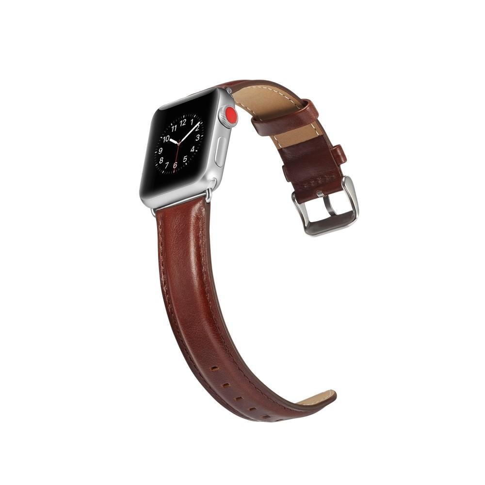 Apple Watch 42mm Premium Leather Band Brown