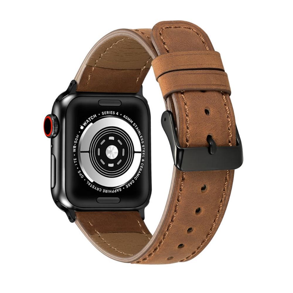 Apple Watch SE 44mm Retro Watch Band Cognac