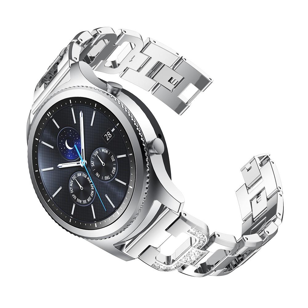 Samsung Galaxy Watch 46mm/Gear S3 Rhinestone Bracelet Silver