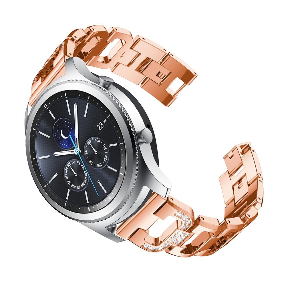 Samsung Galaxy Watch 46mm/Gear S3 Rhinestone Bracelet Rose Gold