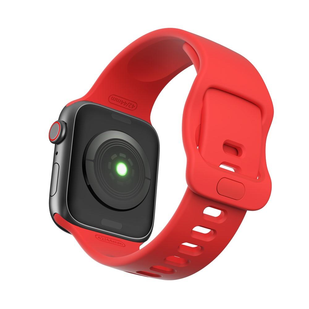 Apple Watch SE 44mm Silicone Band Red