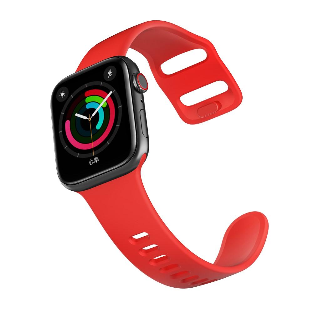 Apple Watch SE 44mm Silicone Band Red