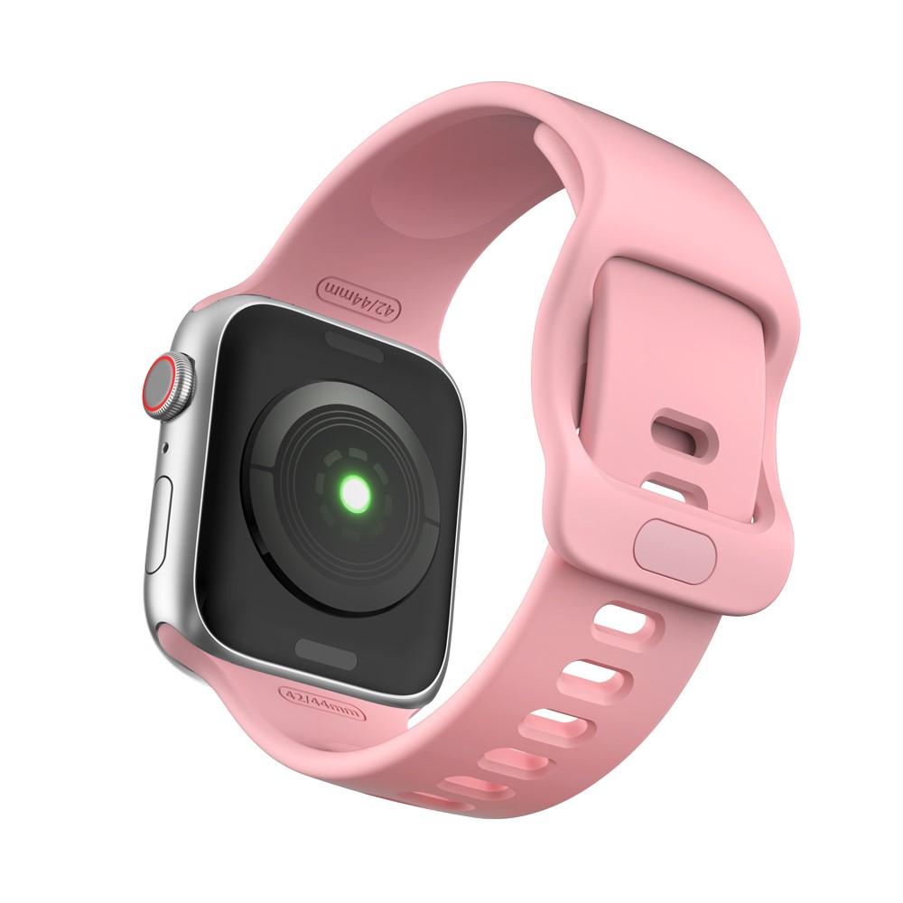 Apple Watch 45mm Series 9 Silicone Band Pink