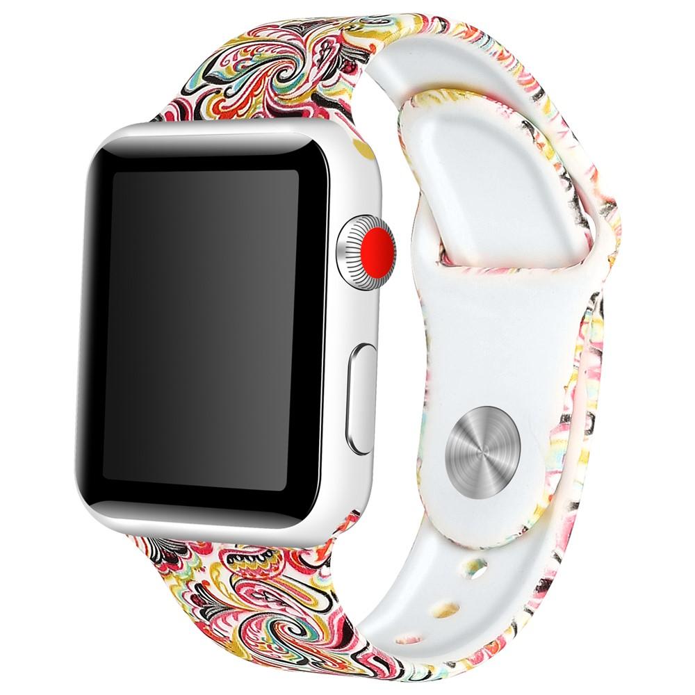 Apple Watch SE 44mm Silicone Band Paisley