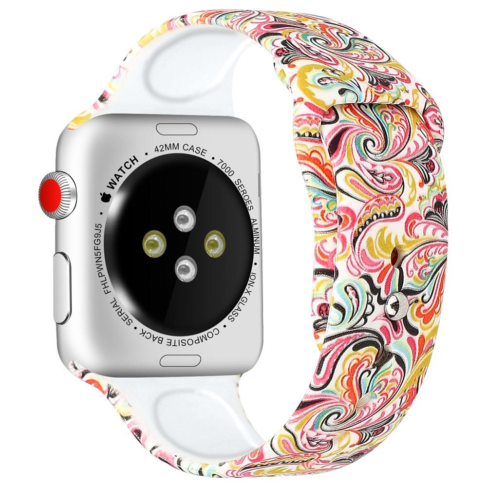 Apple Watch 45mm Series 8 Silicone Band Paisley