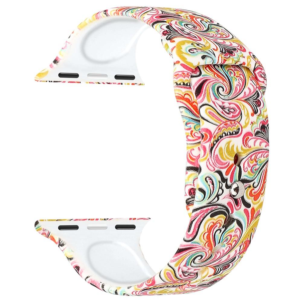 Apple Watch SE 44mm Silicone Band Paisley