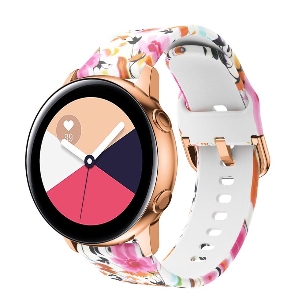 Samsung Galaxy Watch 42mm/Watch Active Silicone Band Flowers