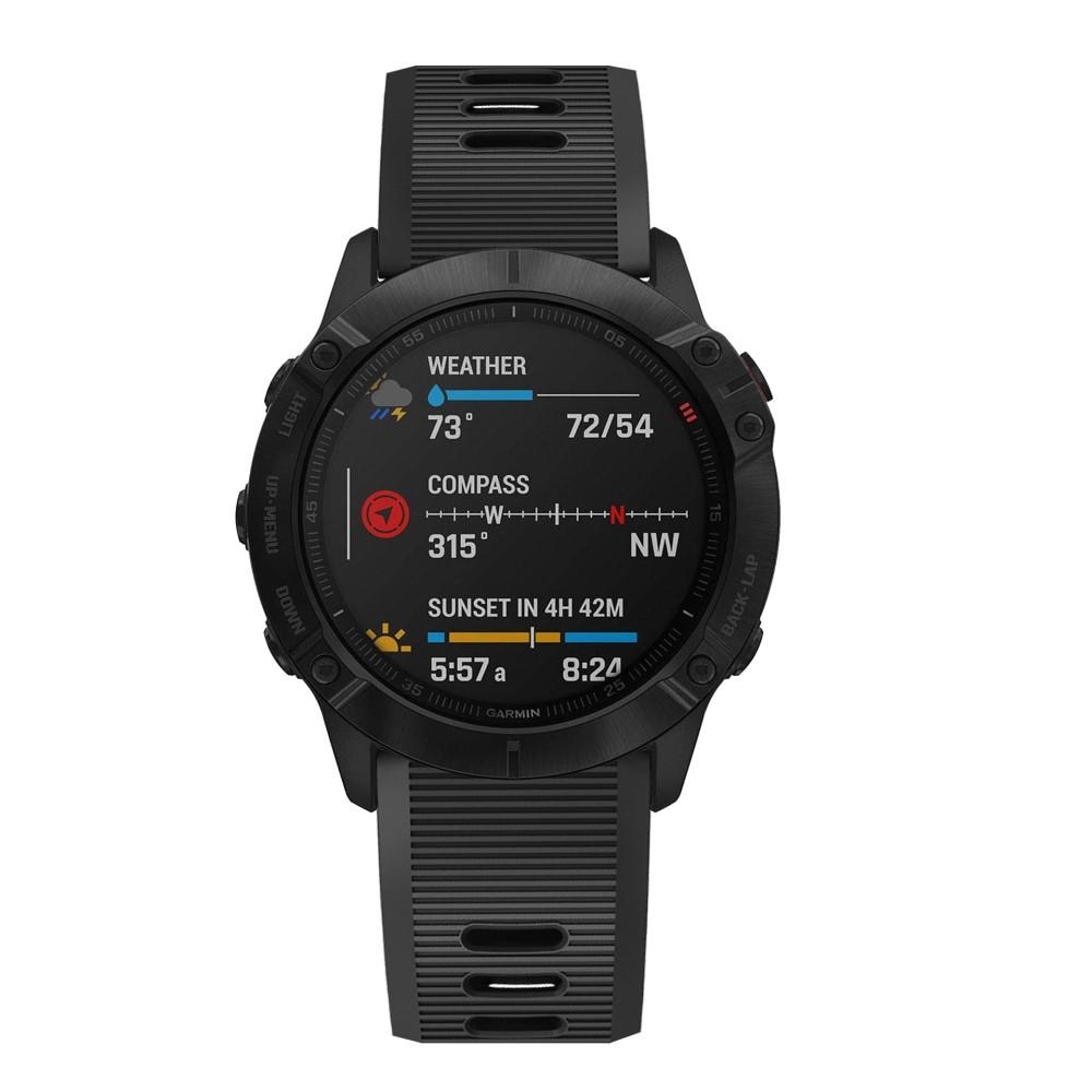 Garmin Fenix 6X Silicone Band Black