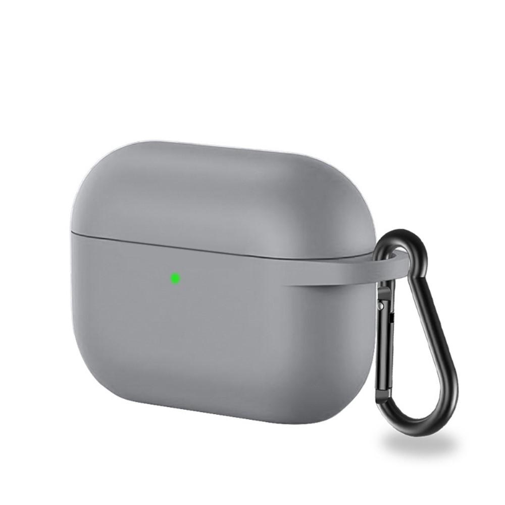 AirPods Pro Silicone Cover with Carabiner Grey