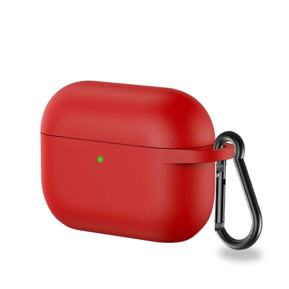 AirPods Pro Silicone Cover with Carabiner Red