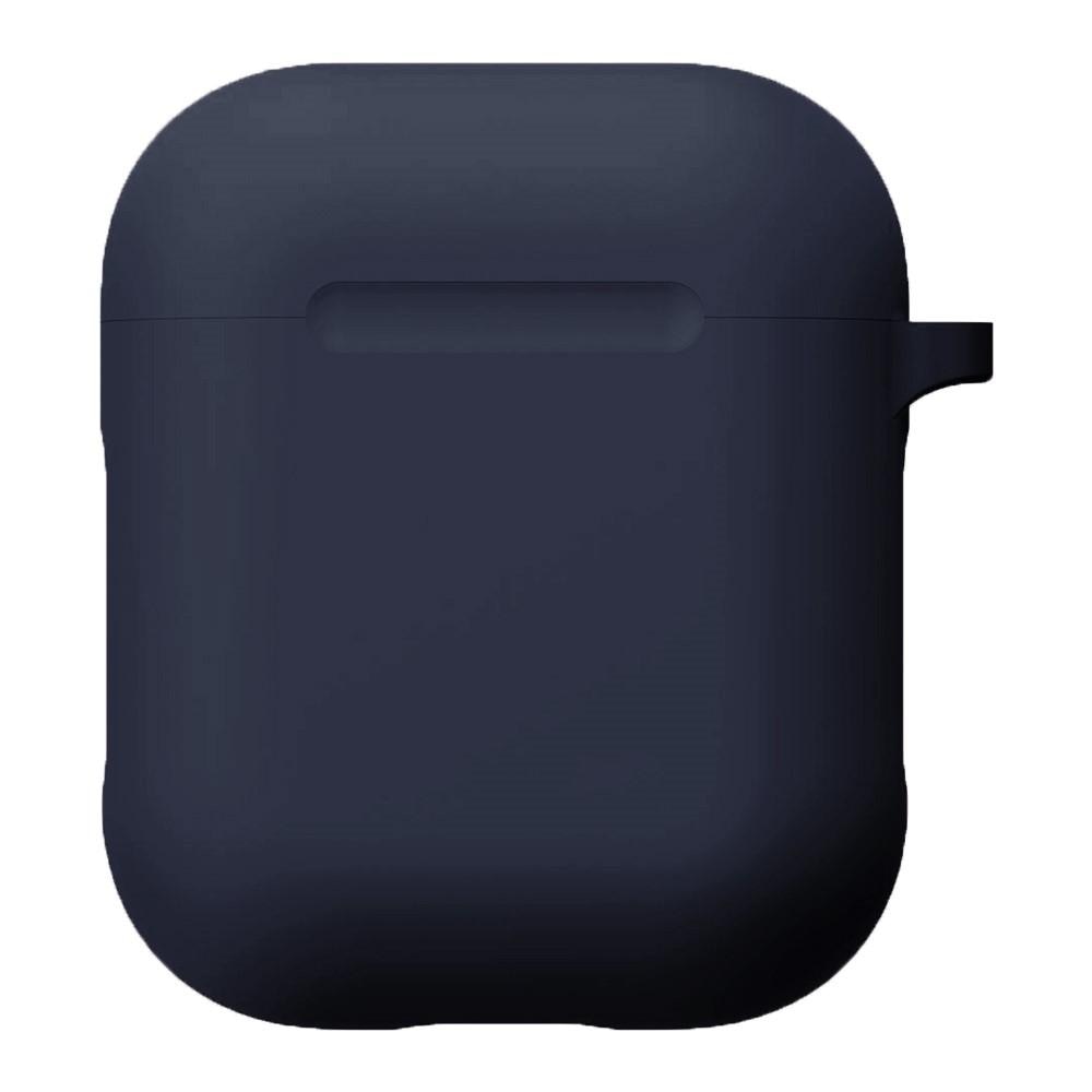 AirPods Silicone Cover with Carabiner Dark Blue