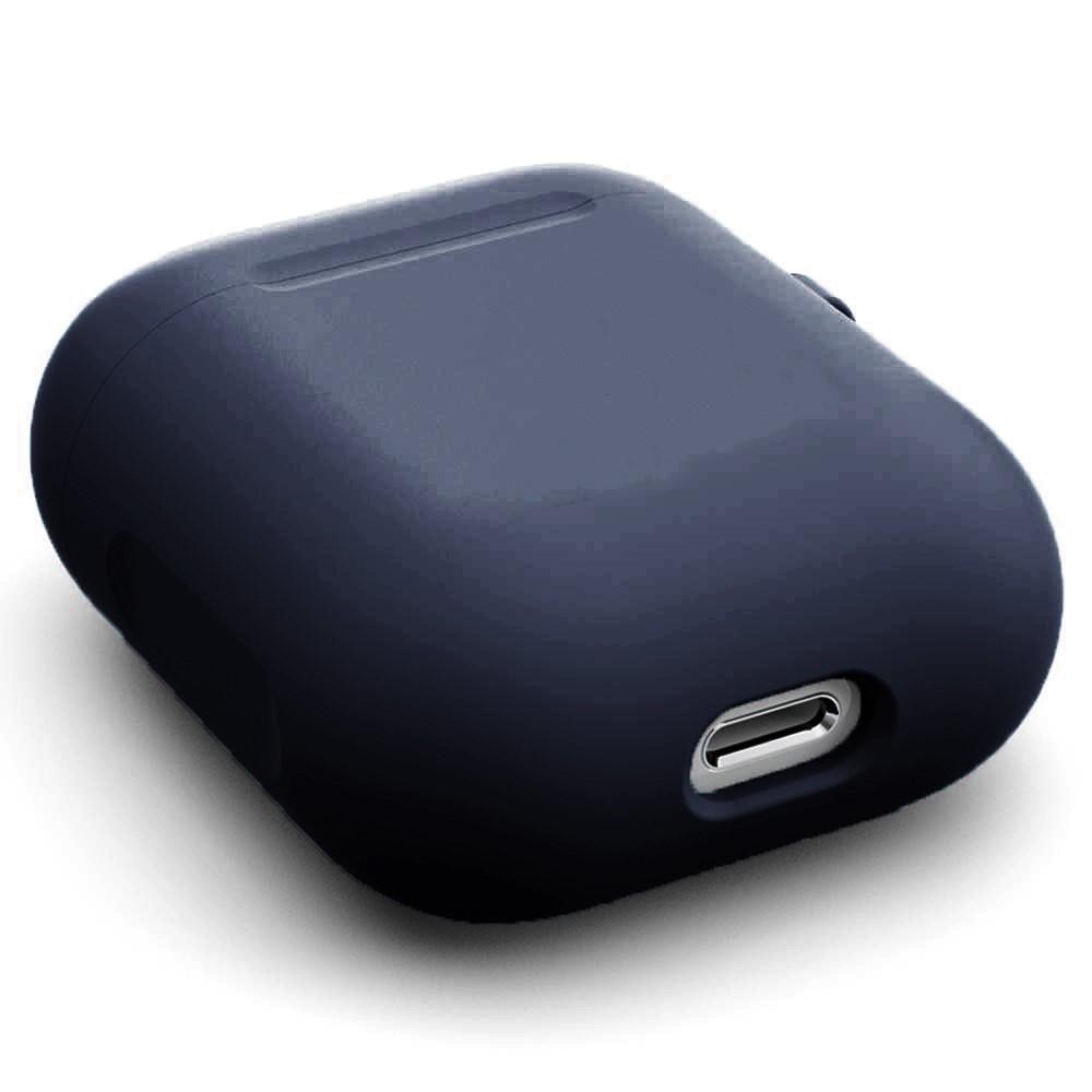 AirPods Silicone Cover with Carabiner Dark Blue
