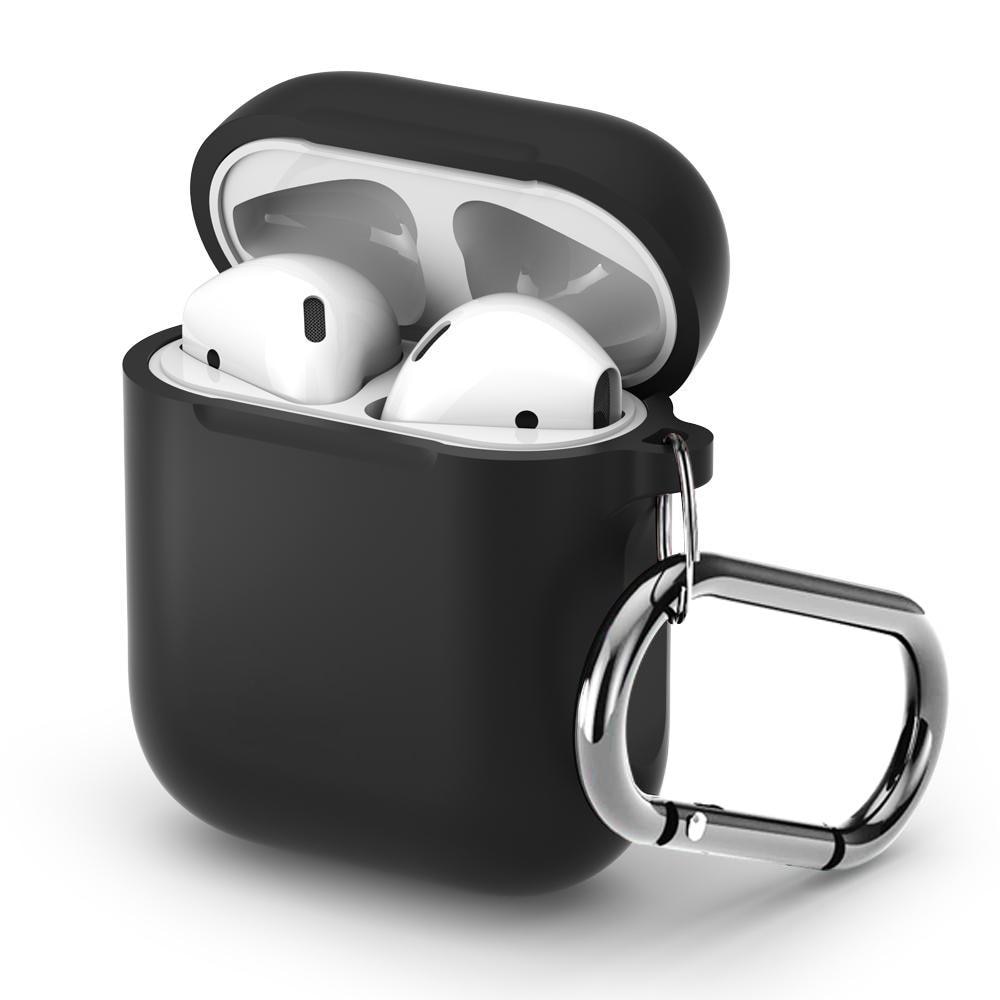 AirPods Silicone Cover with Carabiner Black