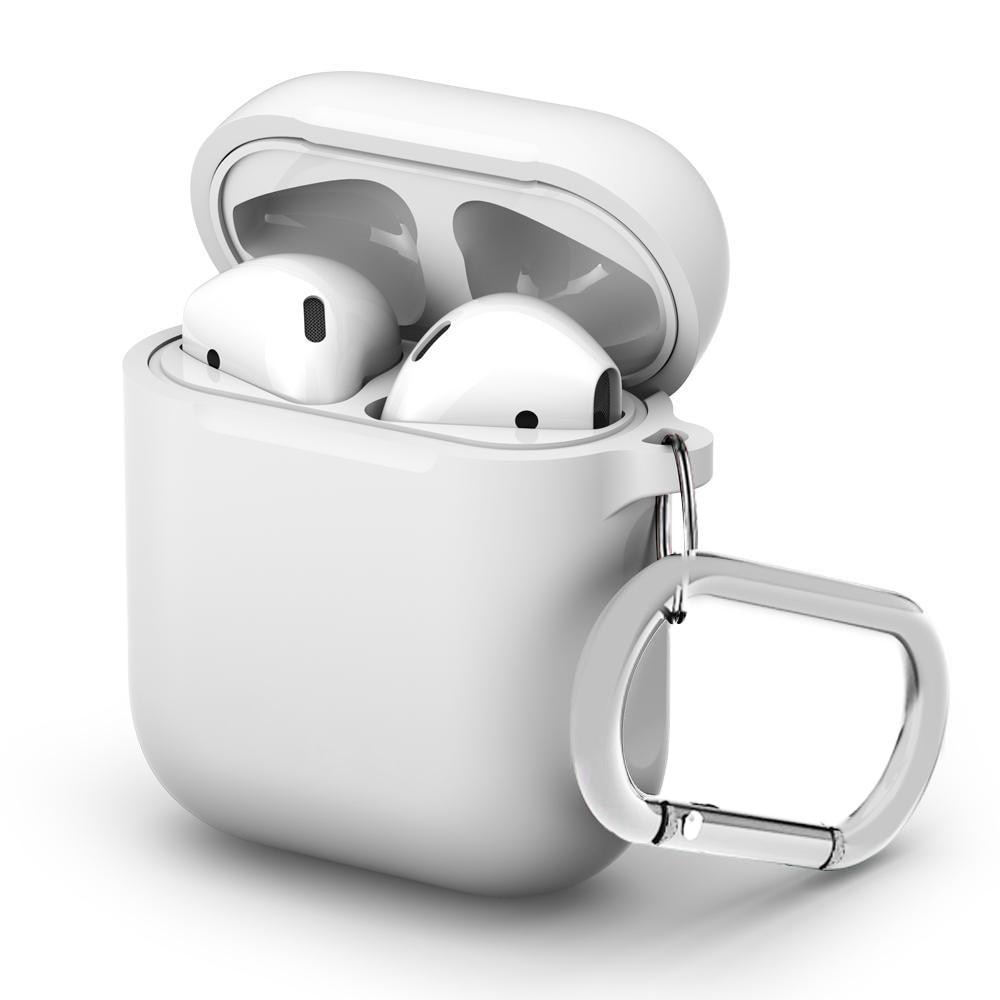 AirPods Silicone Cover with Carabiner White