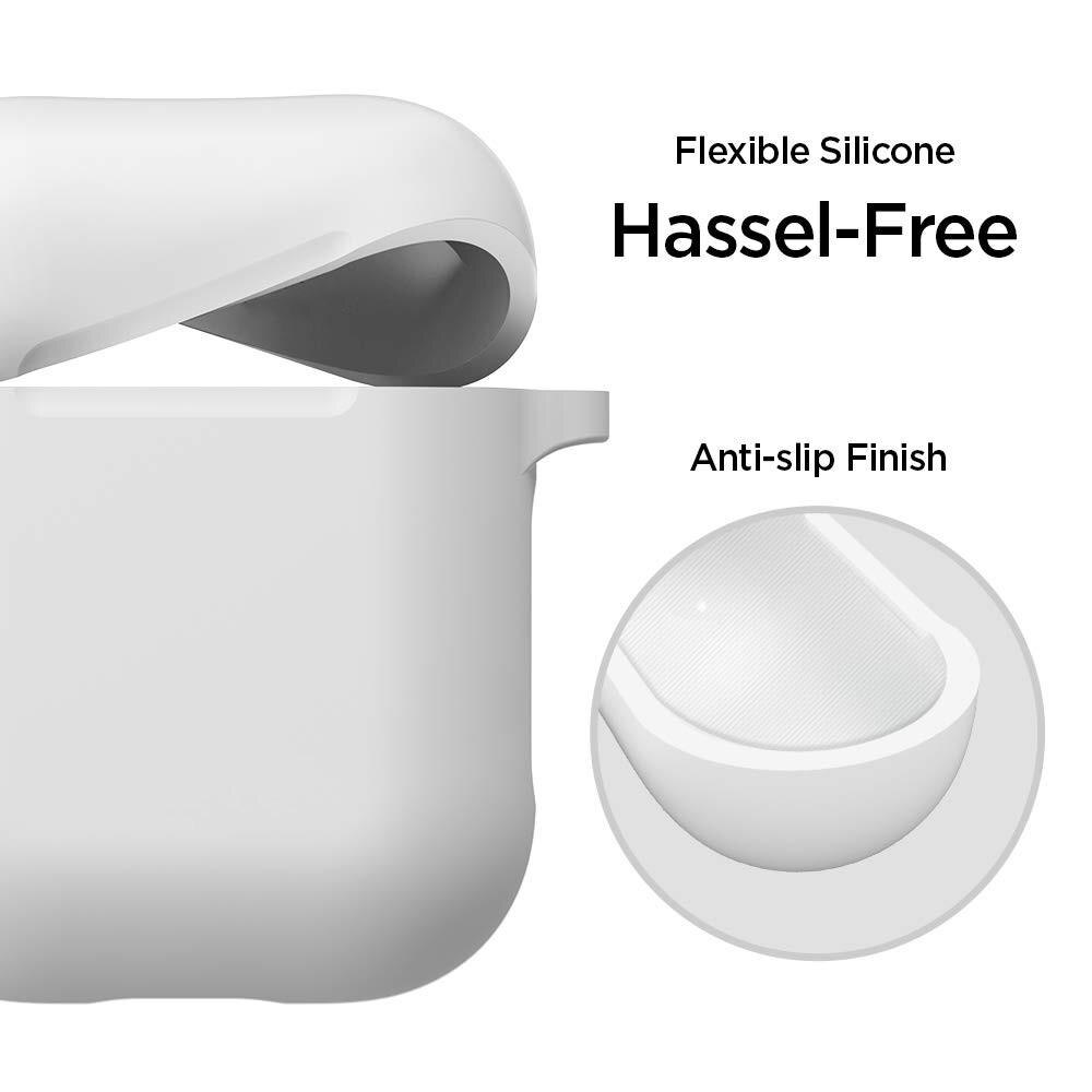 AirPods Silicone Cover with Carabiner White