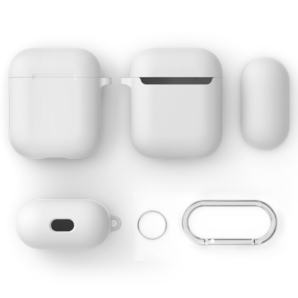 AirPods Silicone Cover with Carabiner White