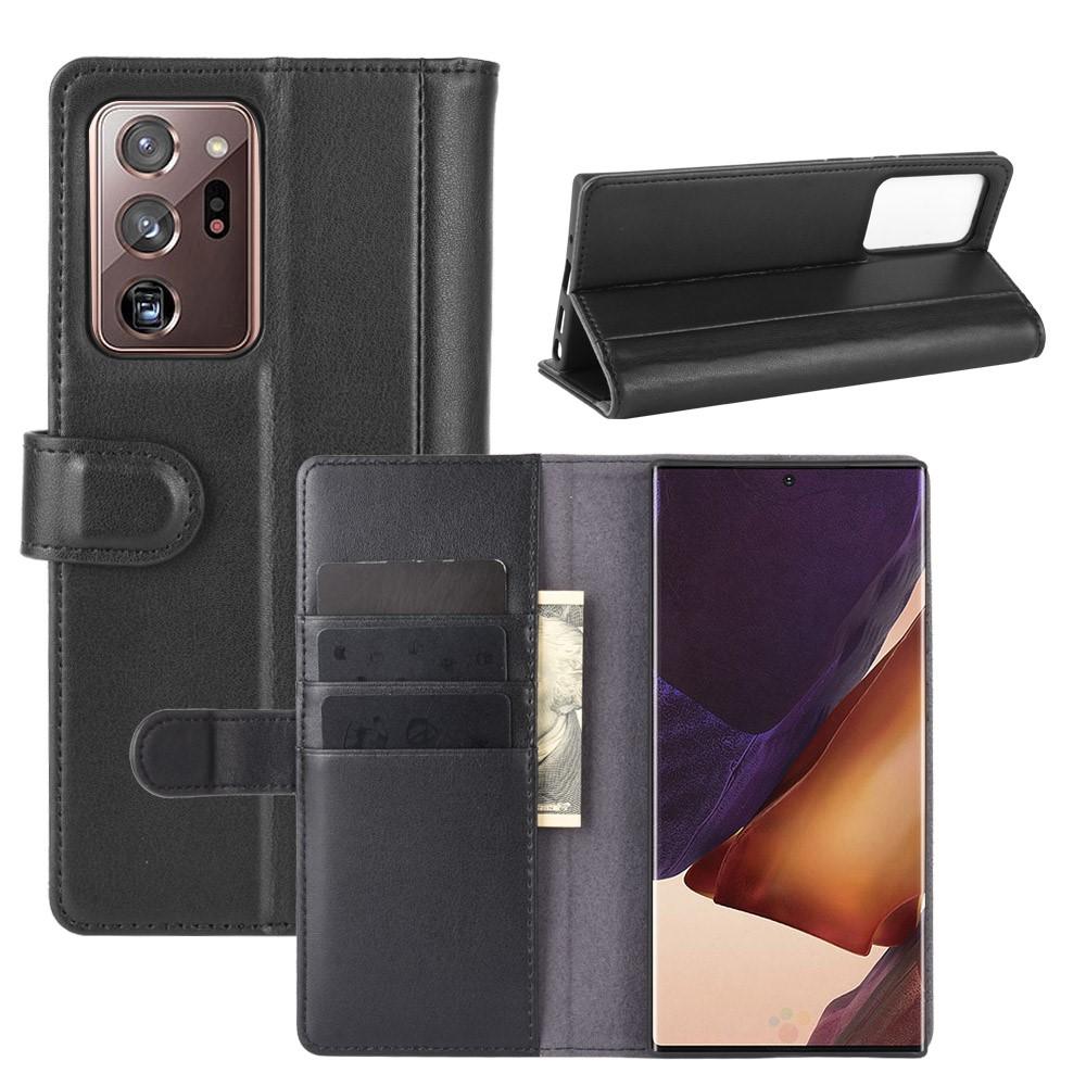 Samsung Galaxy Note 20 Genuine Leather Wallet Case Black