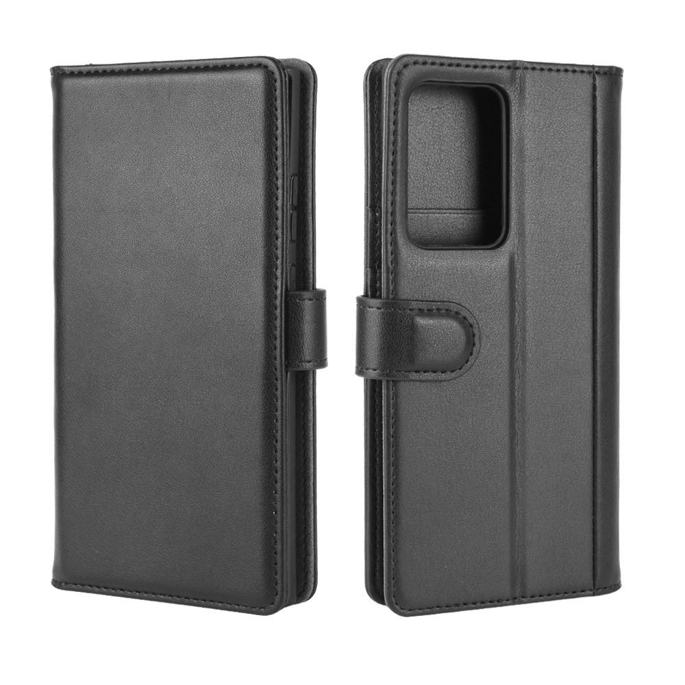 Samsung Galaxy Note 20 Genuine Leather Wallet Case Black