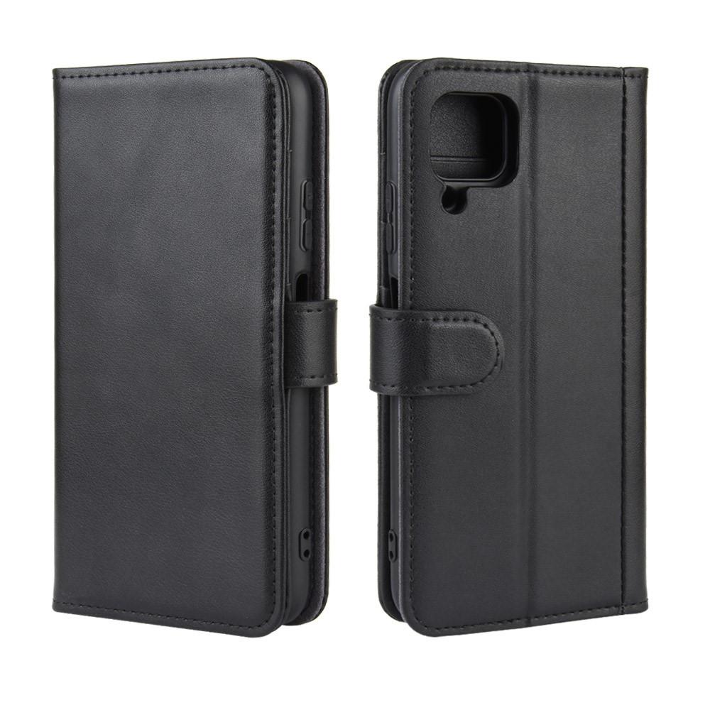 Huawei P40 Lite Genuine Leather Wallet Case Black