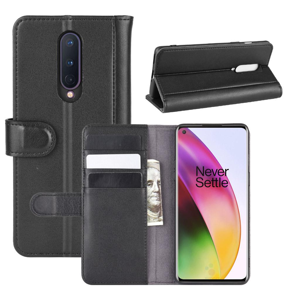 OnePlus 8 Genuine Leather Wallet Case Black