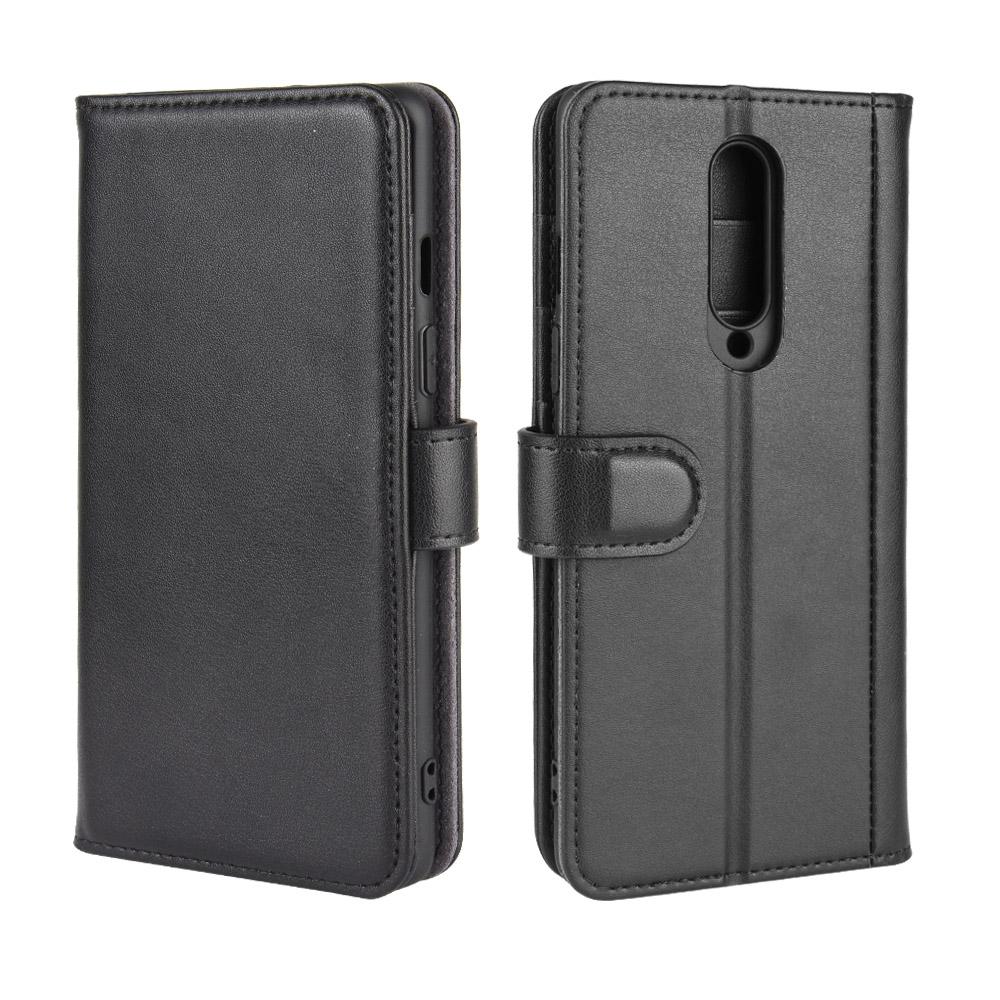  OnePlus 8 Genuine Leather Wallet Case Black