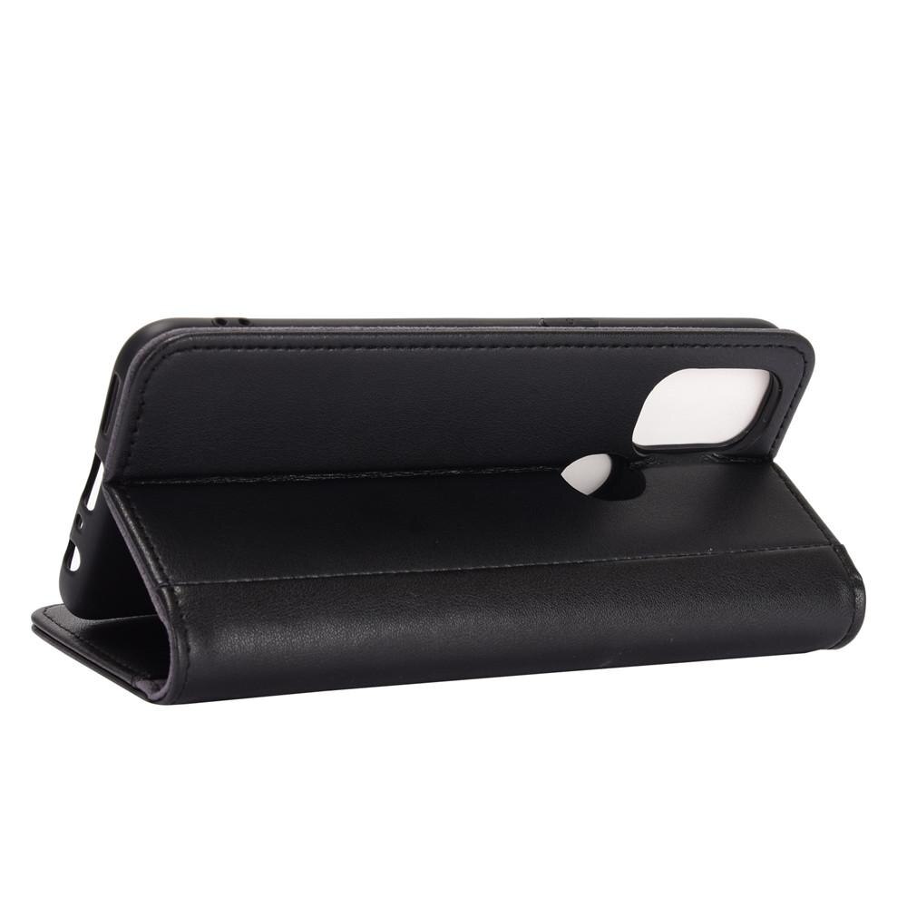 OnePlus Nord N10 5G Genuine Leather Wallet Case Black