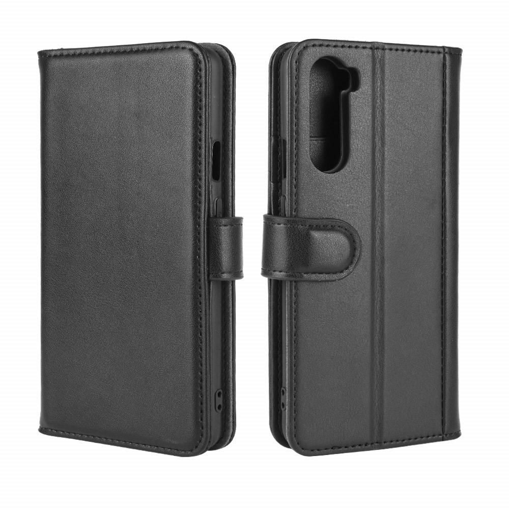 OnePlus Nord Genuine Leather Wallet Case Black