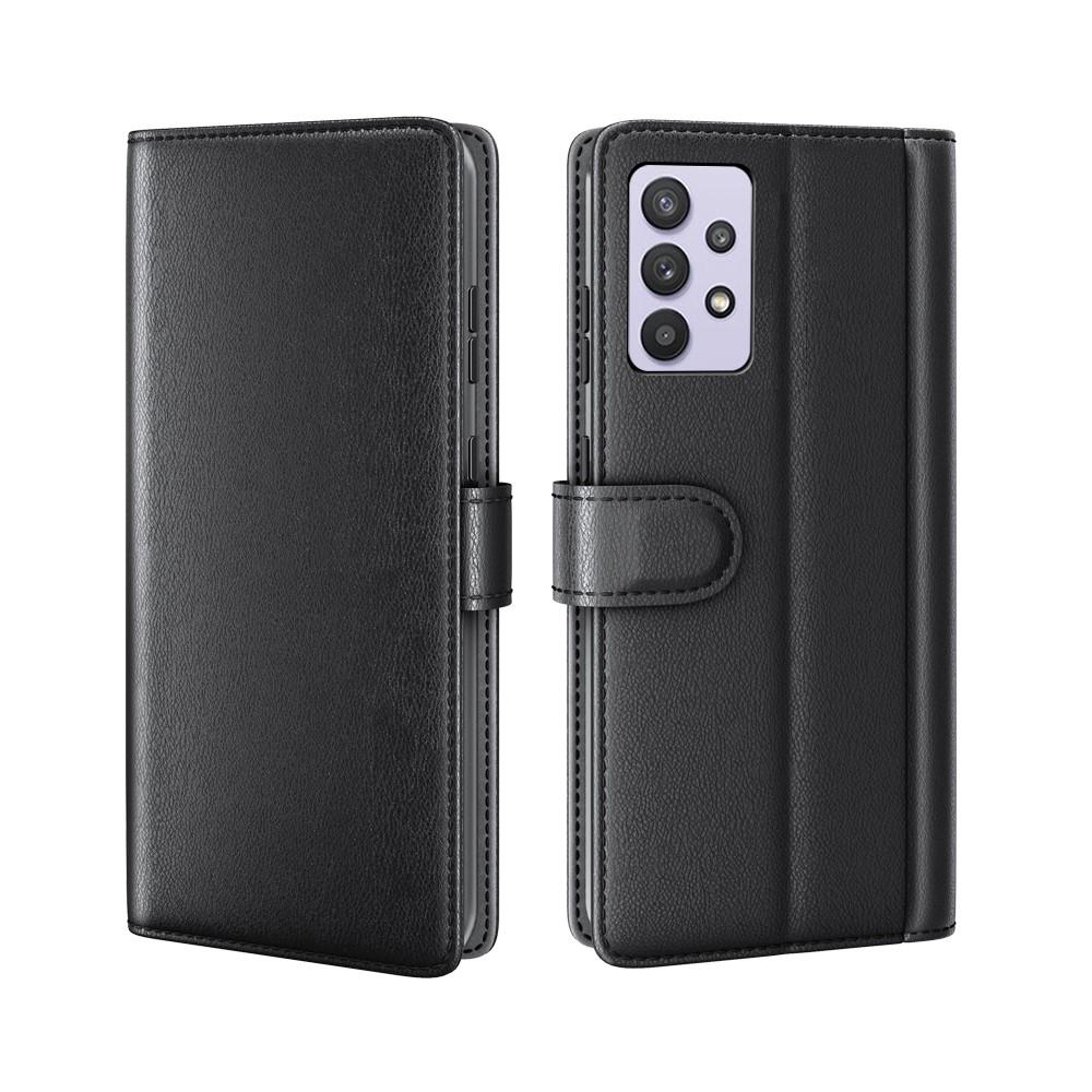 Samsung Galaxy A32 5G Genuine Leather Wallet Case Black