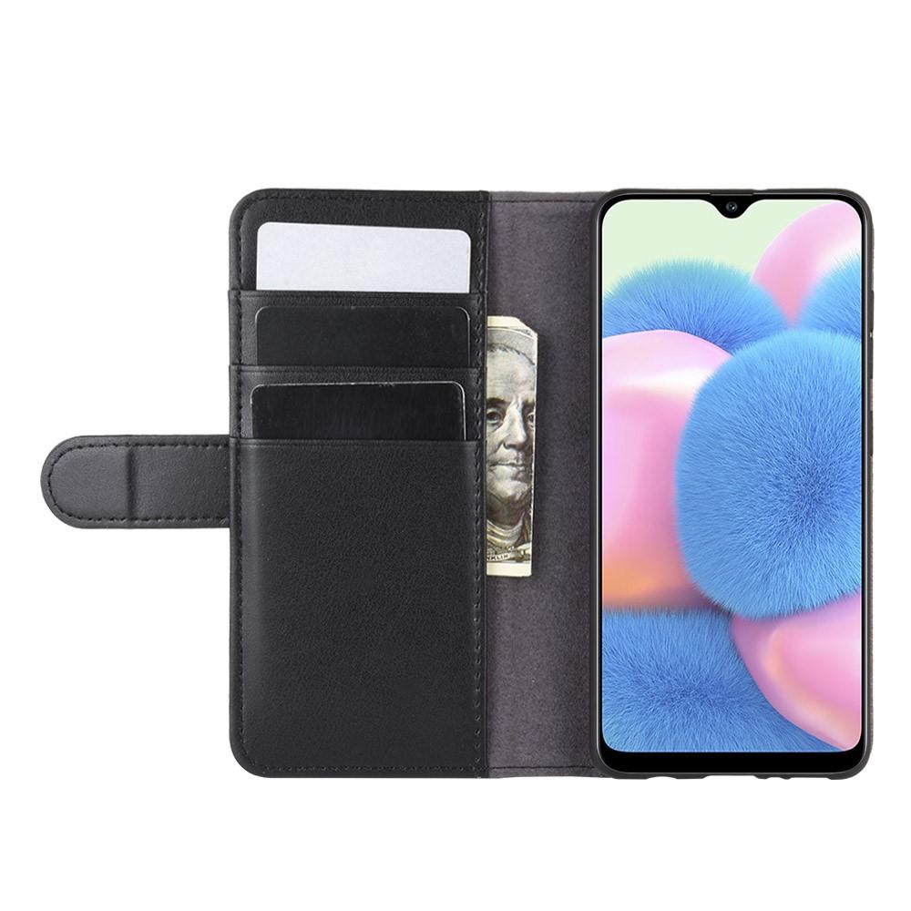 Samsung Galaxy A41 Genuine Leather Wallet Case Black