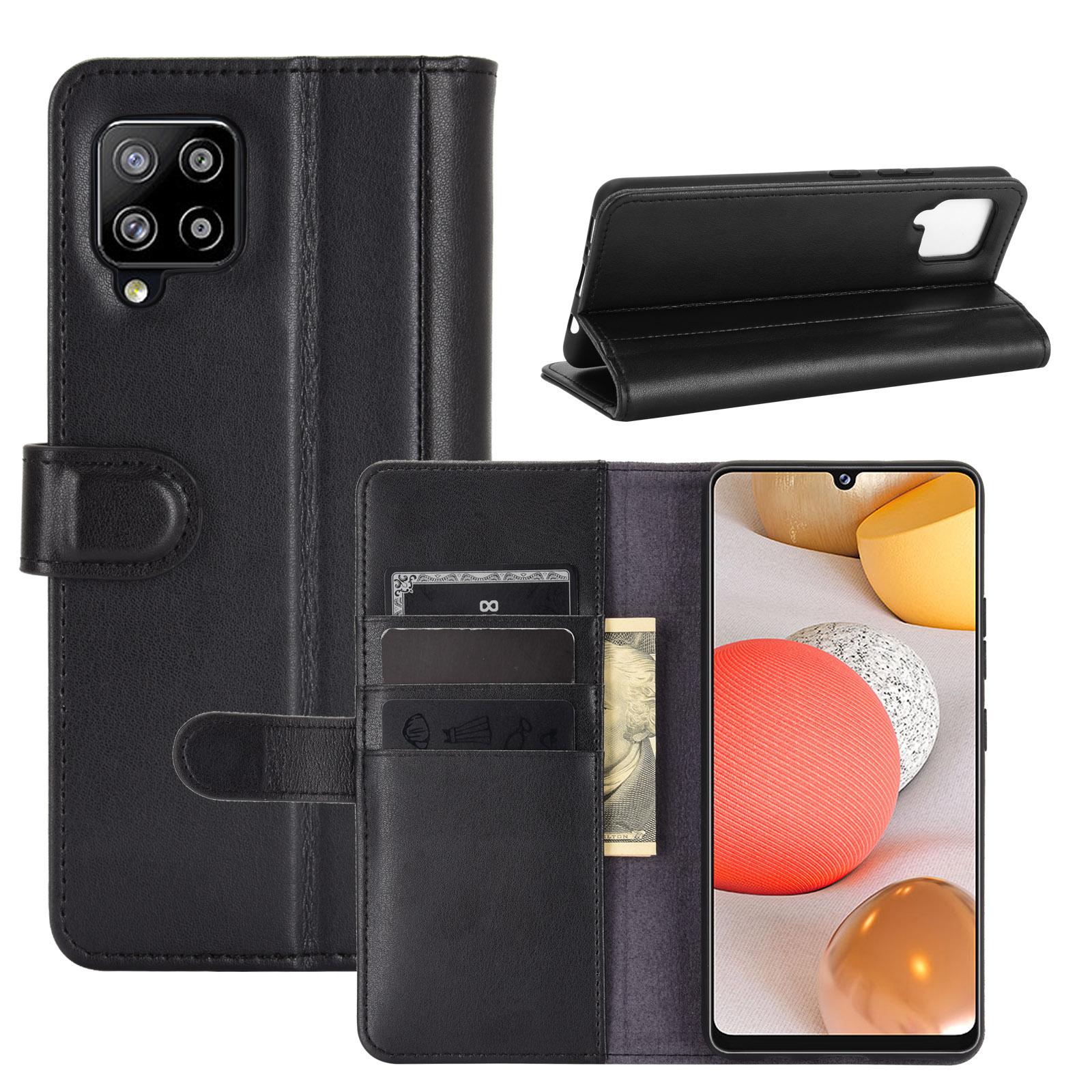 Samsung Galaxy A42 Genuine Leather Wallet Case Black