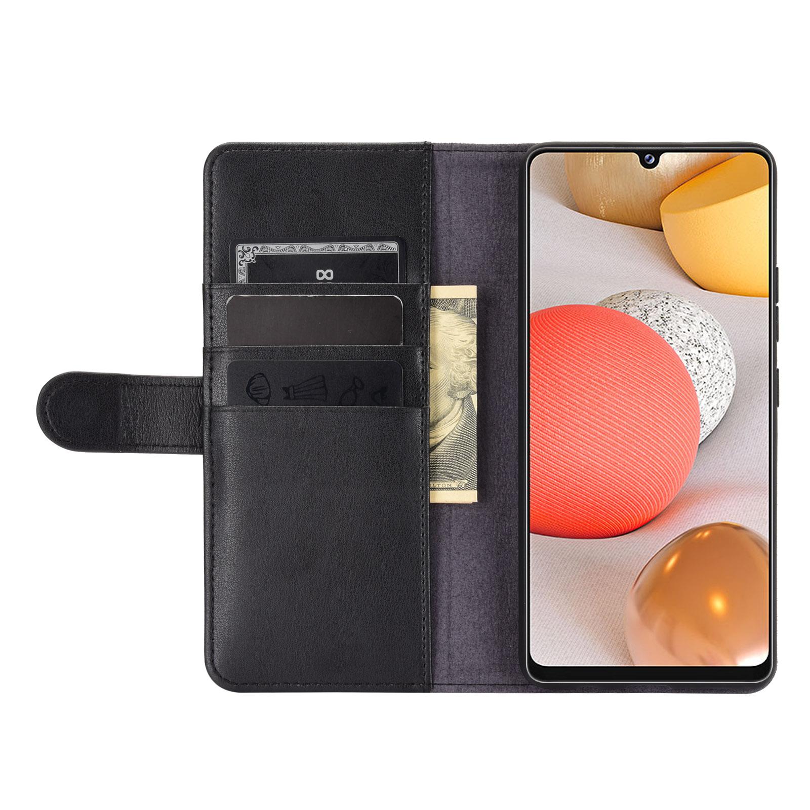 Samsung Galaxy A42 Genuine Leather Wallet Case Black