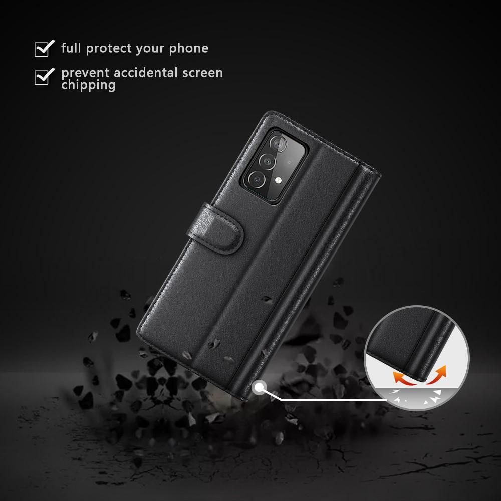 Samsung Galaxy A52/A52s Genuine Leather Wallet Case Black