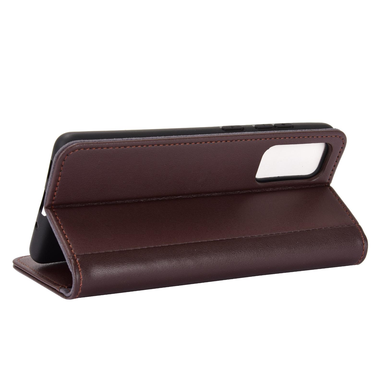 Samsung Galaxy S20 FE Genuine Leather Wallet Case Brown