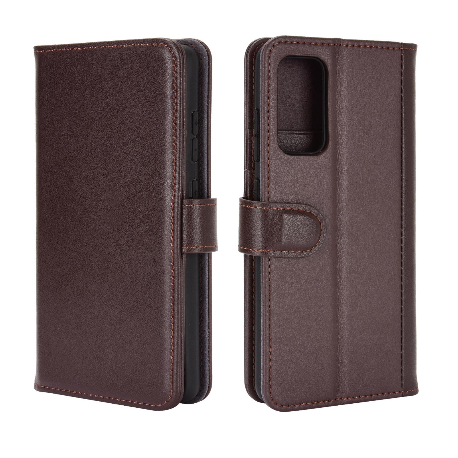 Samsung Galaxy S20 FE Genuine Leather Wallet Case Brown