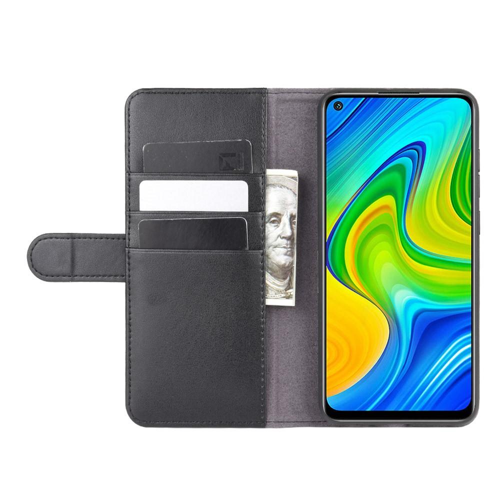 Xiaomi Redmi Note 9 Pro/9S Genuine Leather Wallet Case Black