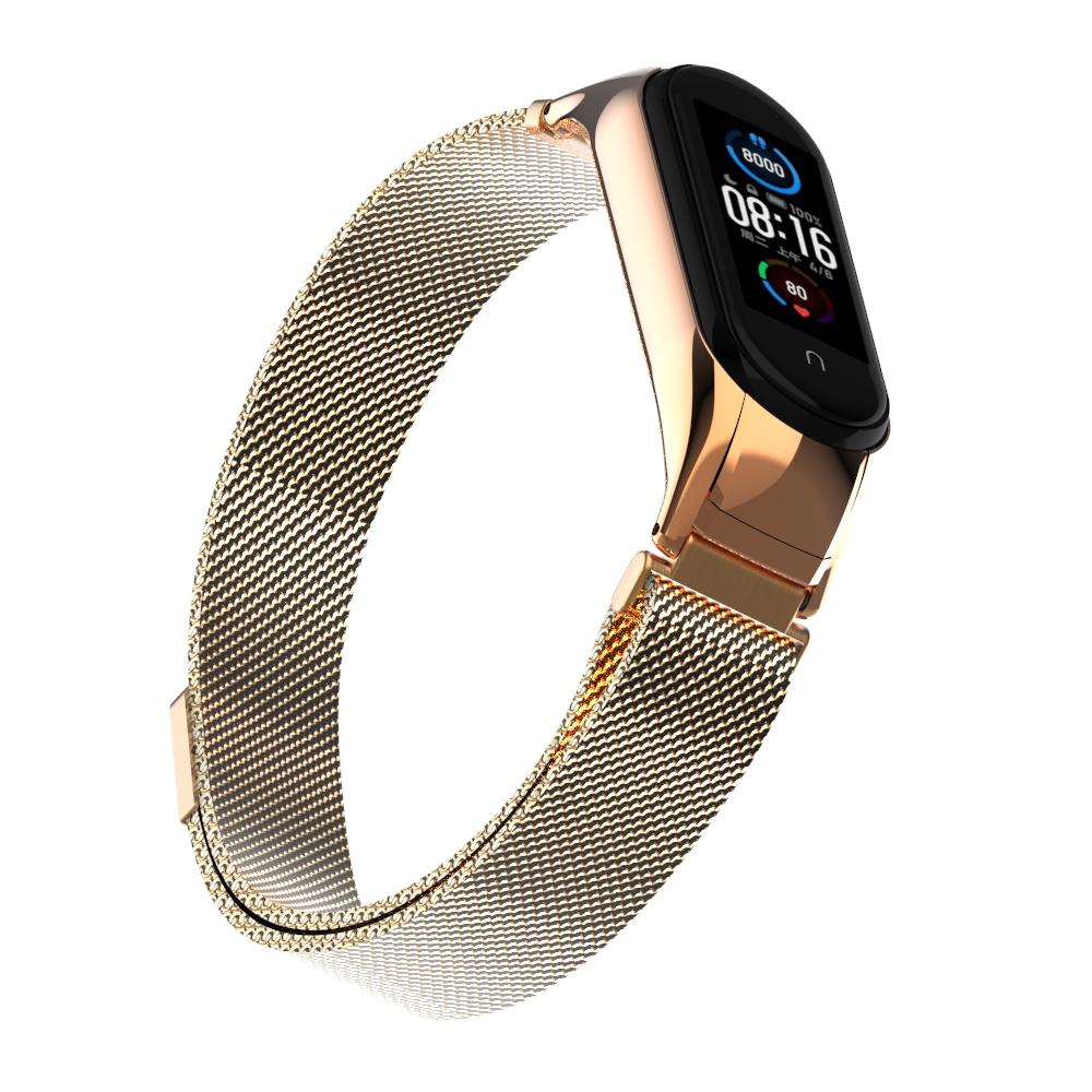 Xiaomi Mi Band 5/6 Milanese Loop Band Rose Gold