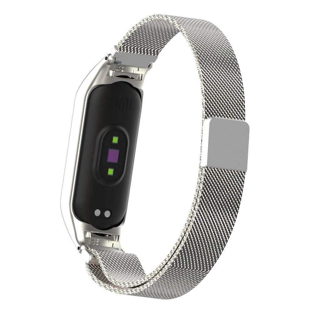 Xiaomi Mi Band 5/Mi Band 6 Milanese Loop Band Silver