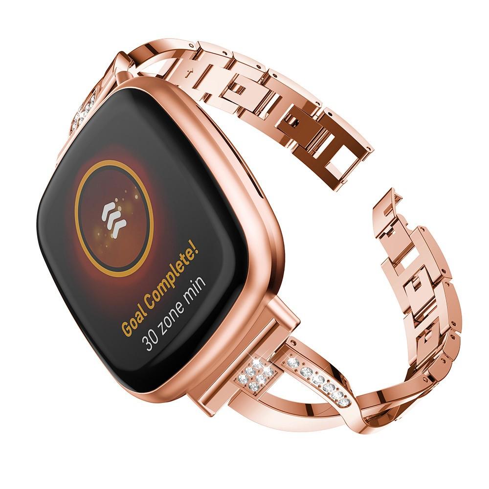 Fitbit Versa 3/Sense Crystal Bracelet Rose Gold