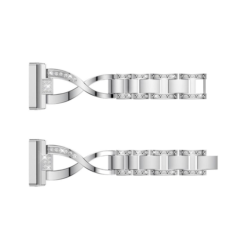 Fitbit Versa 3/Sense Crystal Bracelet Silver