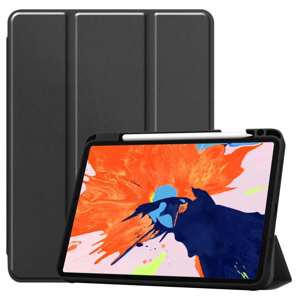 iPad Pro 12.9 4th Gen (2020) Tri-Fold Cover w. Pen-holder Black