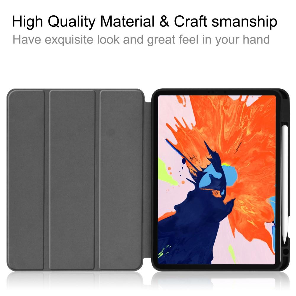 iPad Pro 12.9 3rd Gen (2018)Tri-Fold Cover w. Pen-holder Black