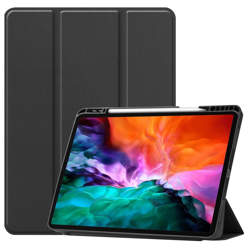 iPad Pro 12.9 5th Gen (2021) Tri-Fold Cover w. Pen-holder Black