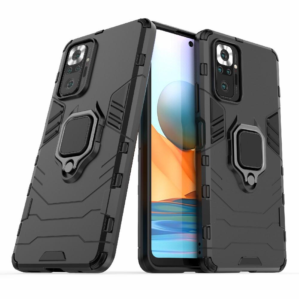 Xiaomi Redmi Note 10 Pro Hybrid Case Tech Ring Black